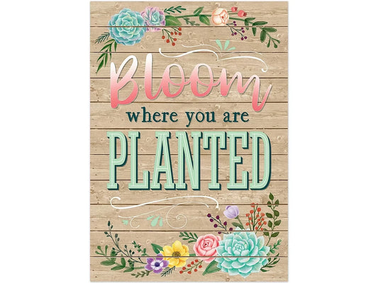 Rustic Bloom - Bloom Where You Are Planted Poster - US 1229