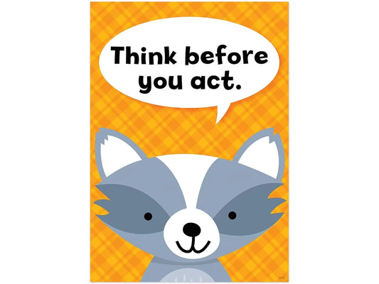 Woodland Friends Think Before You Act Poster - US 2417