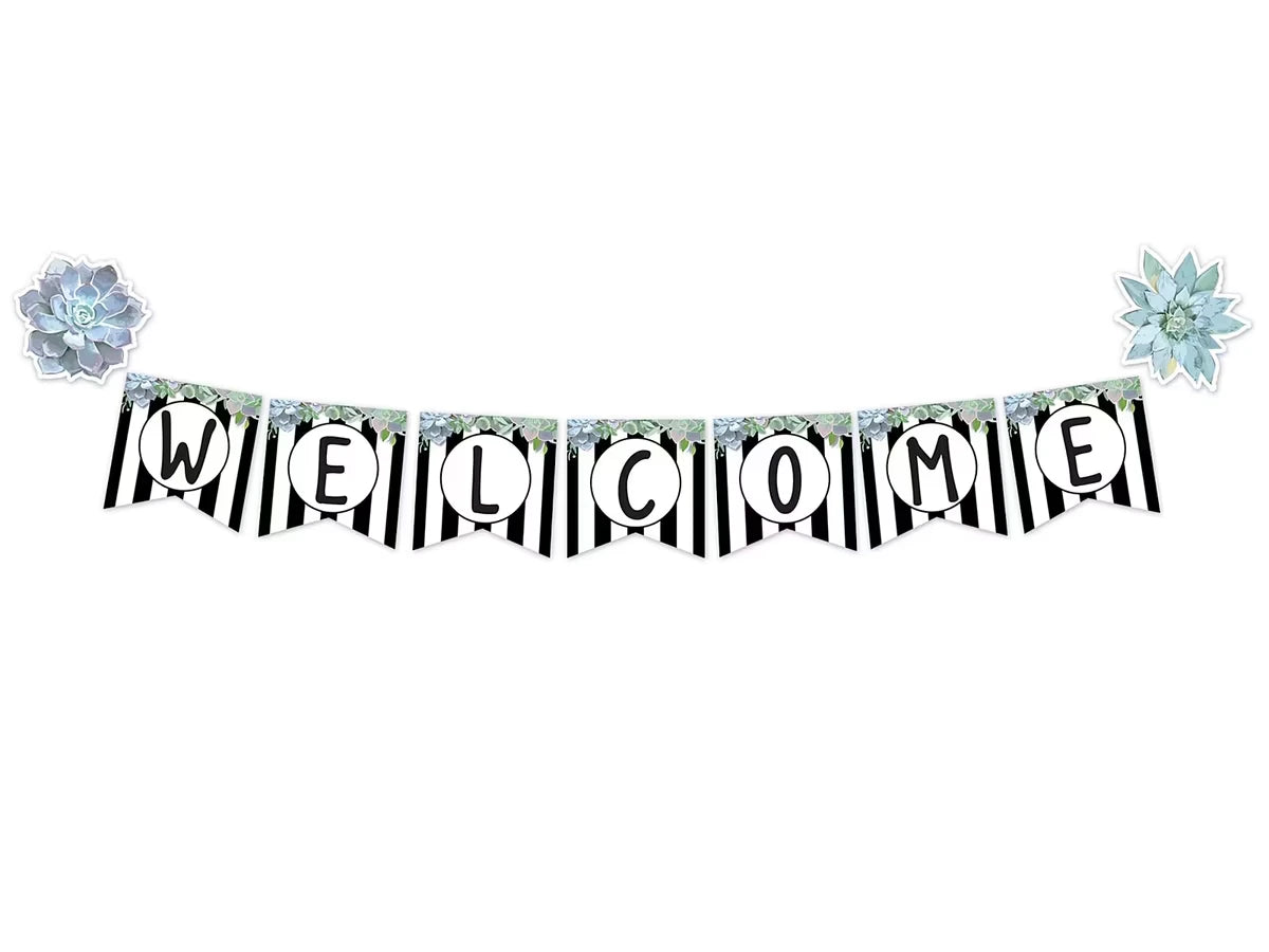 Simply Stylish Welcome Pennant Bulletin Board Set - US 1311