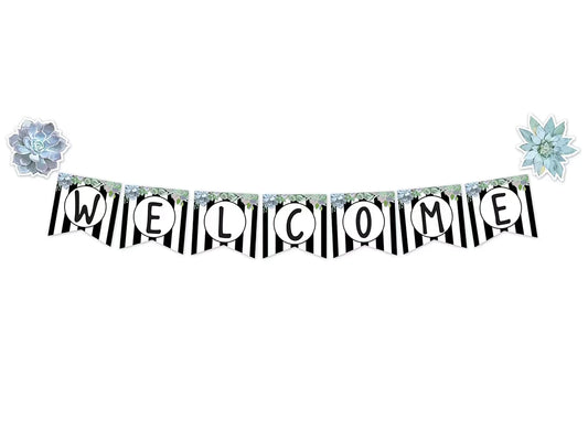 Simply Stylish Welcome Pennant Bulletin Board Set - US 1311