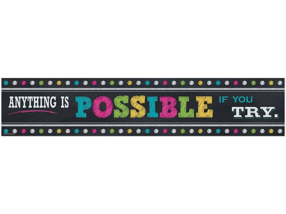 Chalkboard Brights Motivational Banner - US 4826