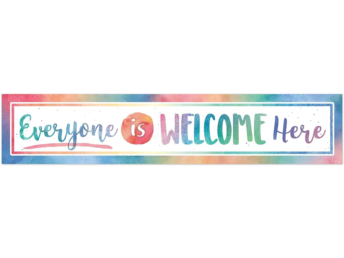 Watercolor Everyone Is Welcome Banner - US 4196