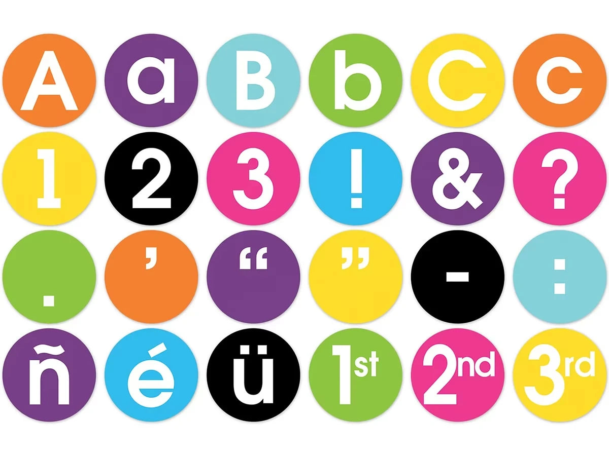 Colorful Circle 3" Punch-Out Letters - US 7736