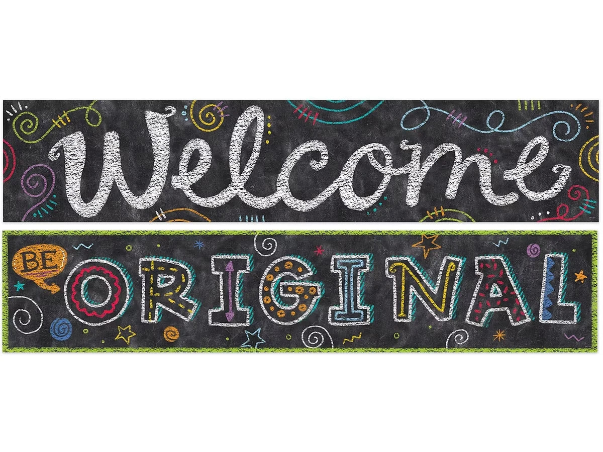 Chalk It Up! Double-Sided Welcome Banner - US 1776