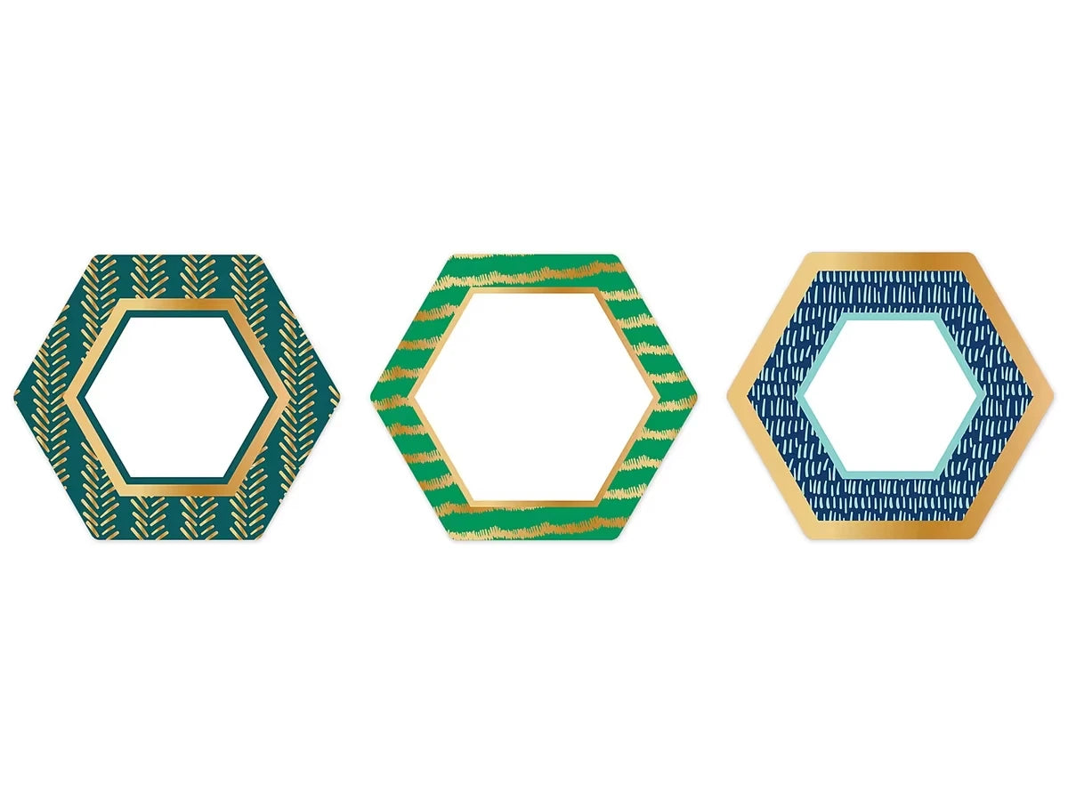 One World Foil Hexagon Accents - US 1041