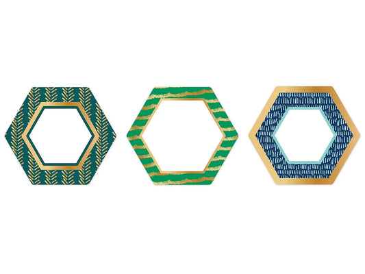 One World Foil Hexagon Accents - US 1041