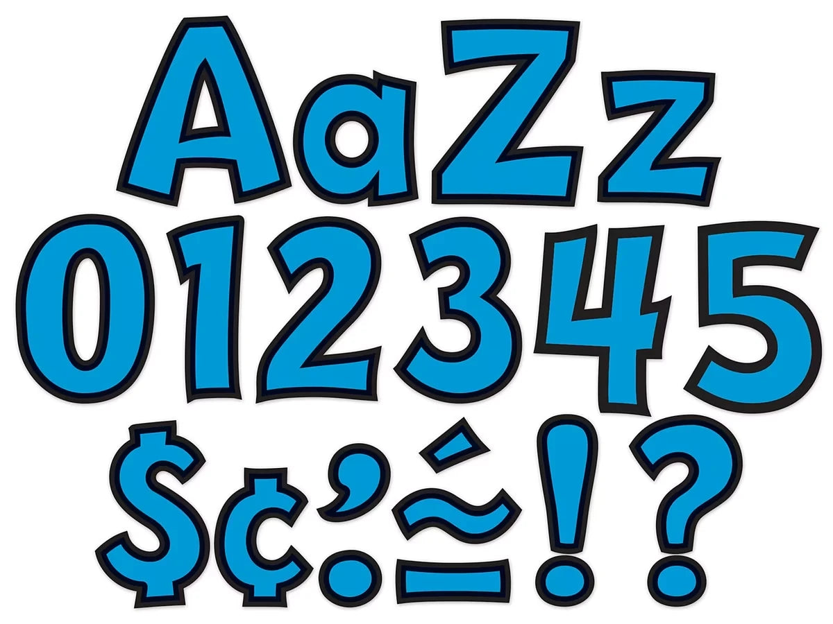 Blue Playful 4" Punch-Out Letters - US 9839