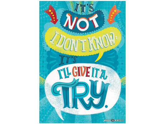 Growth Mindset I’ll Give It a Try Poster - US 4285