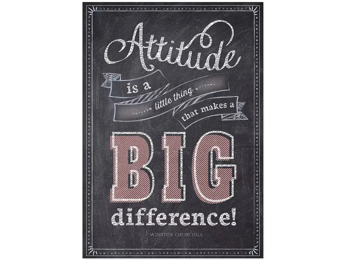 Chalk It Up! Attitude Makes a Big Difference Poster - US 6070
