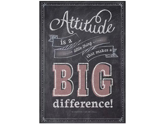 Chalk It Up! Attitude Makes a Big Difference Poster - US 6070