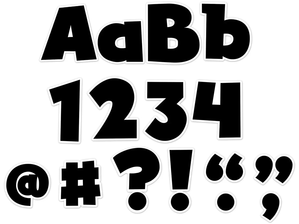 Black Bold 4" Punch-Out Letters - US 4188