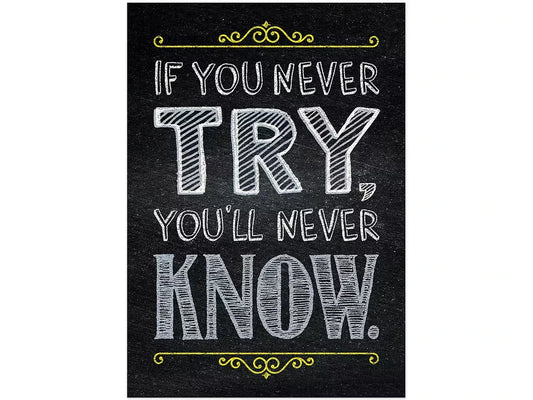 Chalk It Up! If You Never Try, You’ll Never Know Poster - US 5570