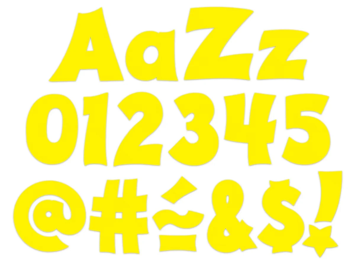 Yellow Spanish/English 4" Punch-Out Letters - US 7085