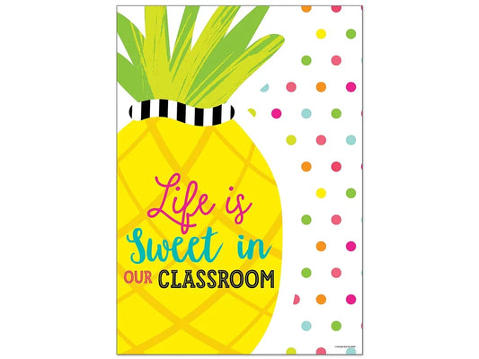 Simply Stylish Tropical Life Is Sweet in Our Classroom Poster - US 6910