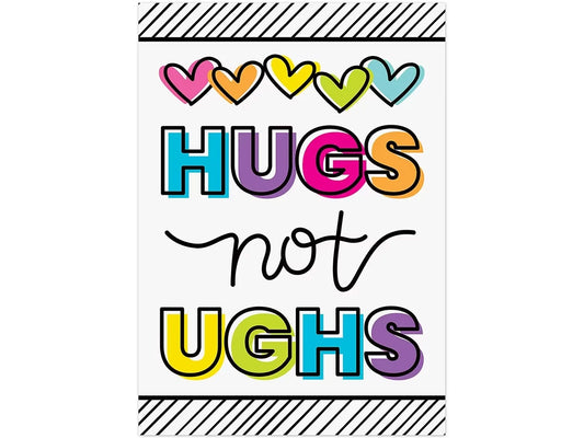 Kind Vibes Hugs Not Ughs Poster - US 3858