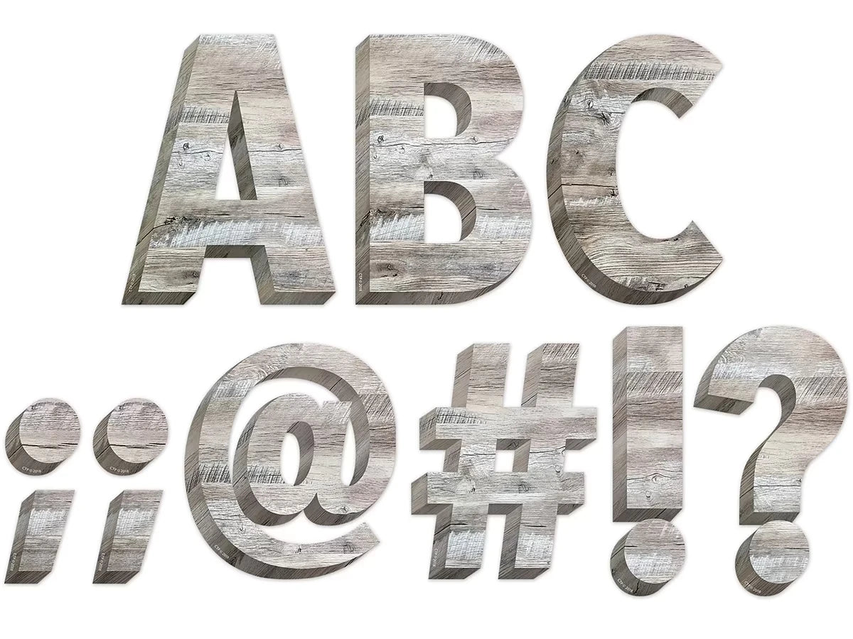 Rustic Wood 6" Punch-Out Letters - US 1676