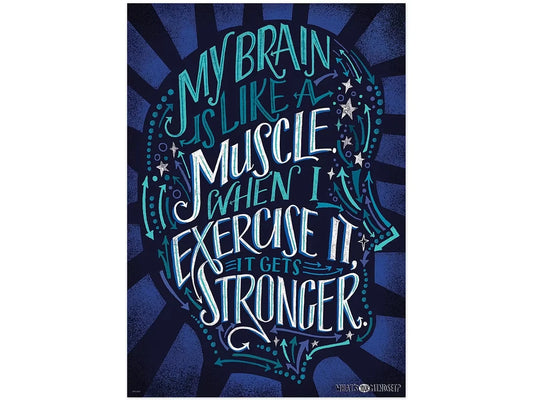 Growth Mindset My Brain Is Like a Muscle Poster - US 9790