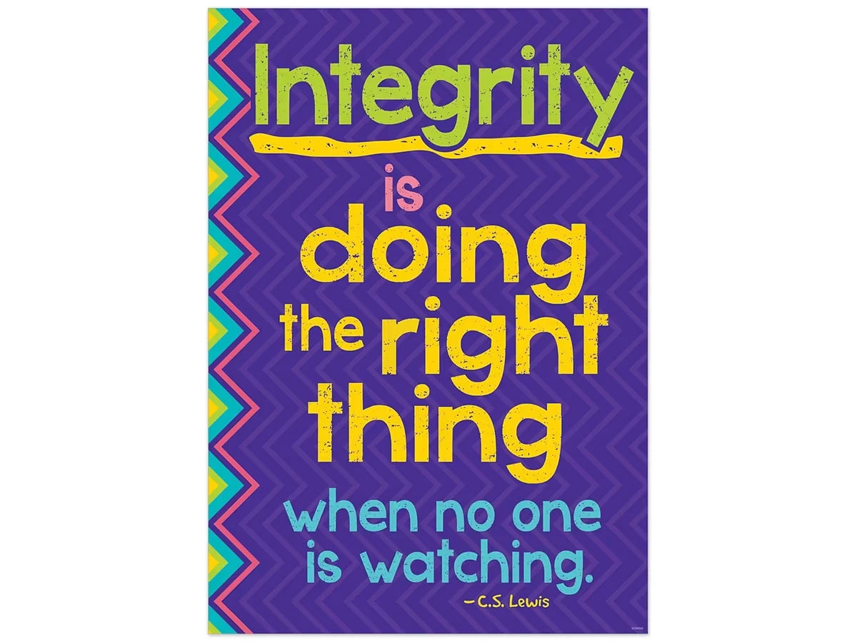 Integrity Is Doing the Right Thing Poster - US 7039