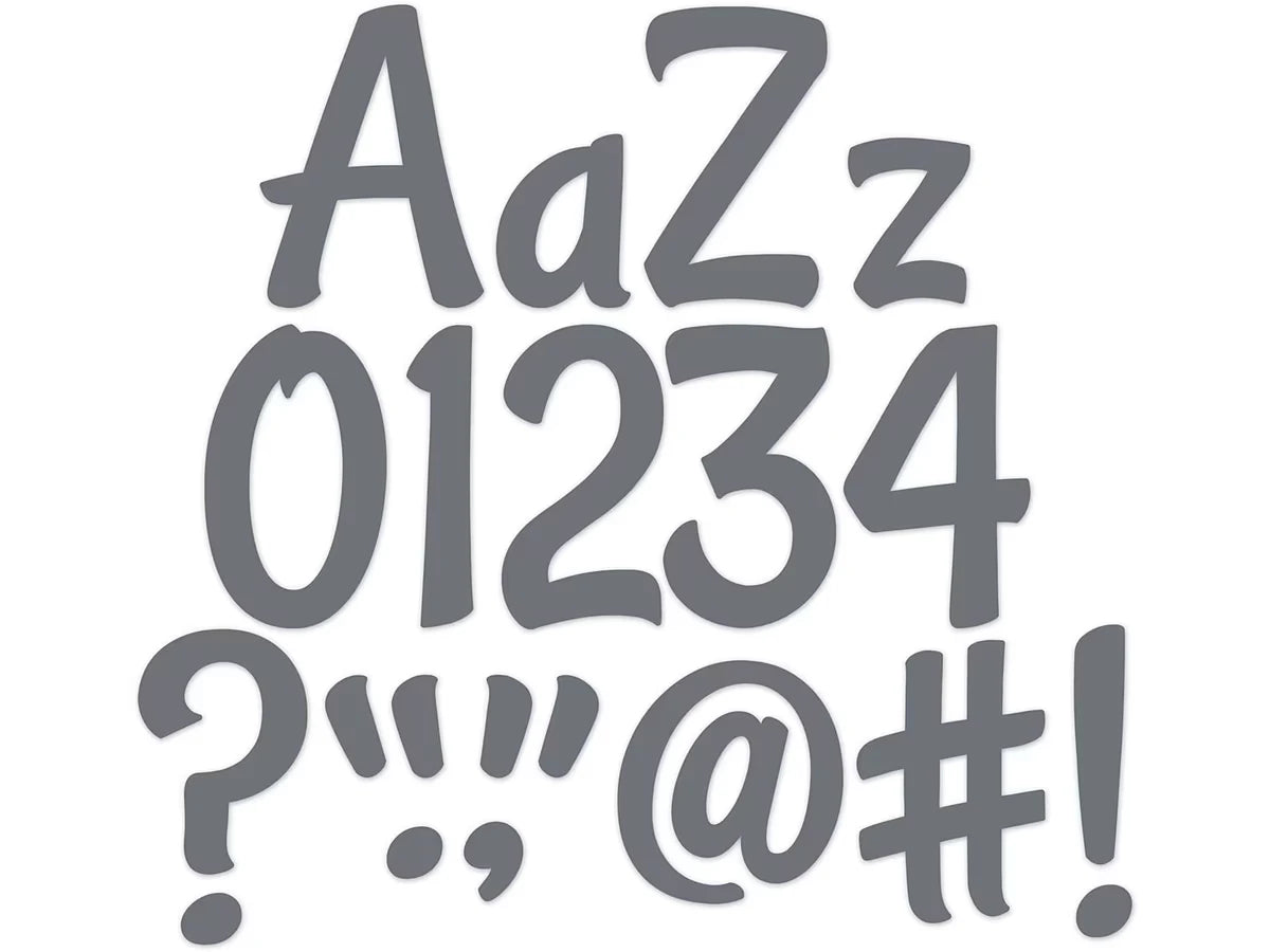 Gray Stylish 4" Punch-Out Letters - US 3686