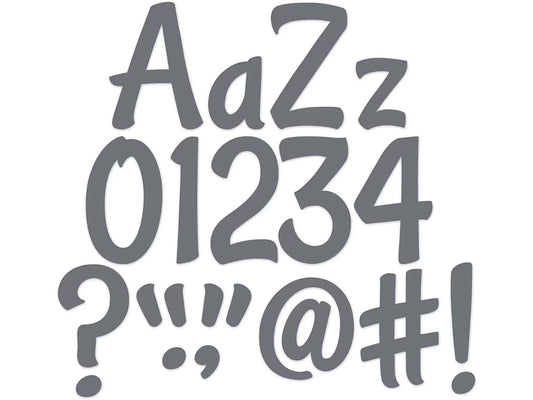 Gray Stylish 4" Punch-Out Letters - US 3686