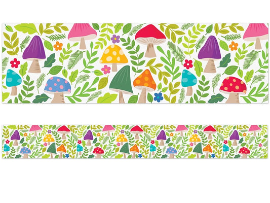 Woodland Friends Mushroom Medley Border - US 2597