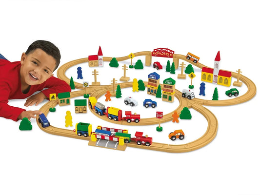 100-Piece Wooden Train Set - US 1090