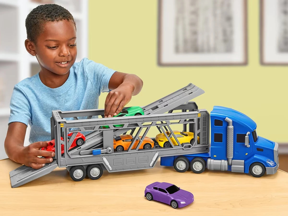 On the Move! Big Rig Car Carrier - US 9282