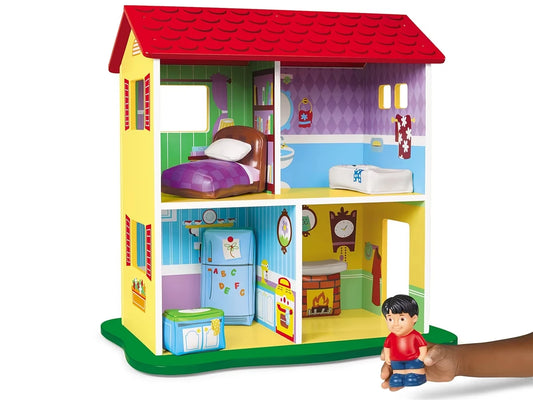 Toddler Dollhouse with Soft Furniture - US 6398