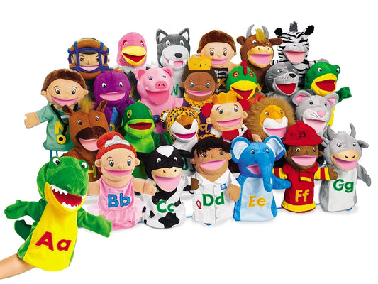 Machine-Washable Alphabet Puppet Set - US 8959