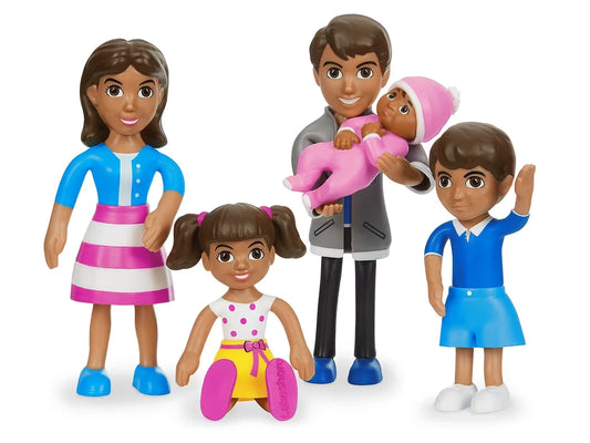 Lakeshore Pose & Play Dolls - Hispanic Family - US 3108
