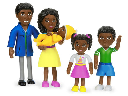 Lakeshore Pose & Play Dolls - African American Family - US 5609