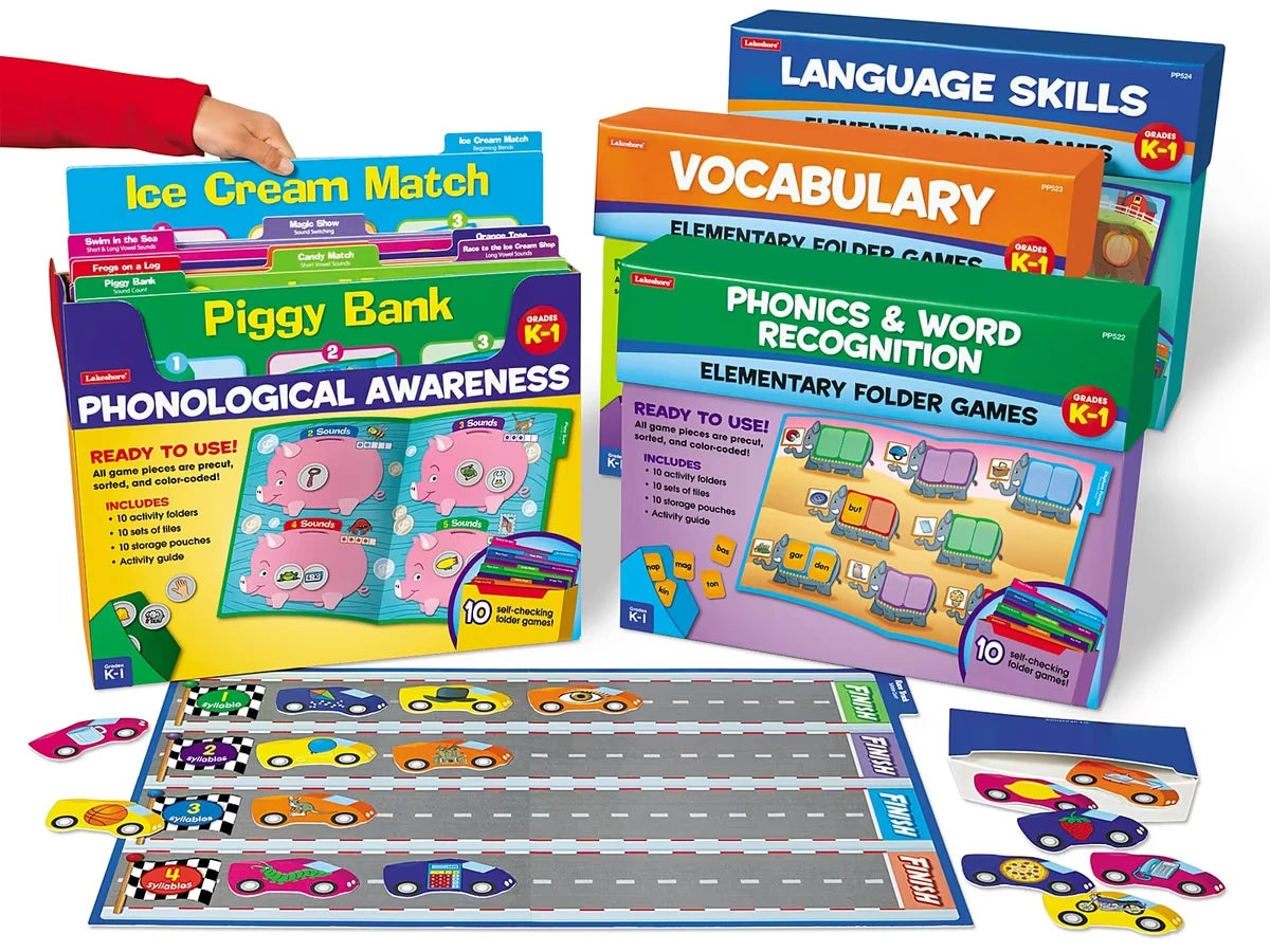 Reading Skills Folder Game Libraries - K-Gr. 1 - Complete Set - US 2487