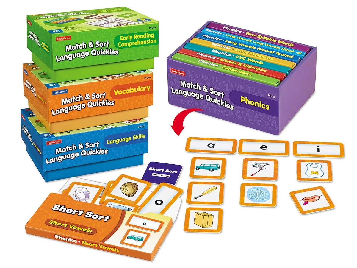 Match & Sort Language Quickies - K-Gr. 1 - Complete Set - US 5842