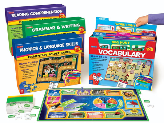 Reading & Writing Skills Folder Game Libraries - Gr. 2-3 - Complete Set - US 5544