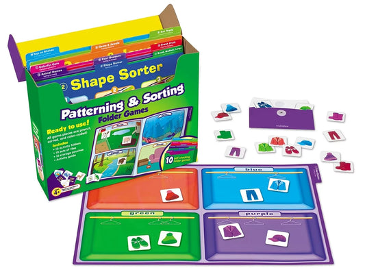 Patterning & Sorting Folder Game Library - Pre K-K - US 8254