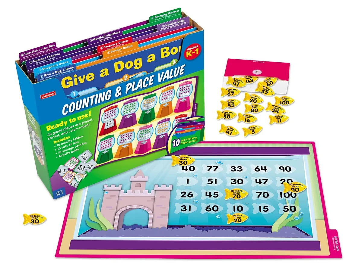 Counting & Place Value Folder Game Library - K-Gr. 1 - US 8020