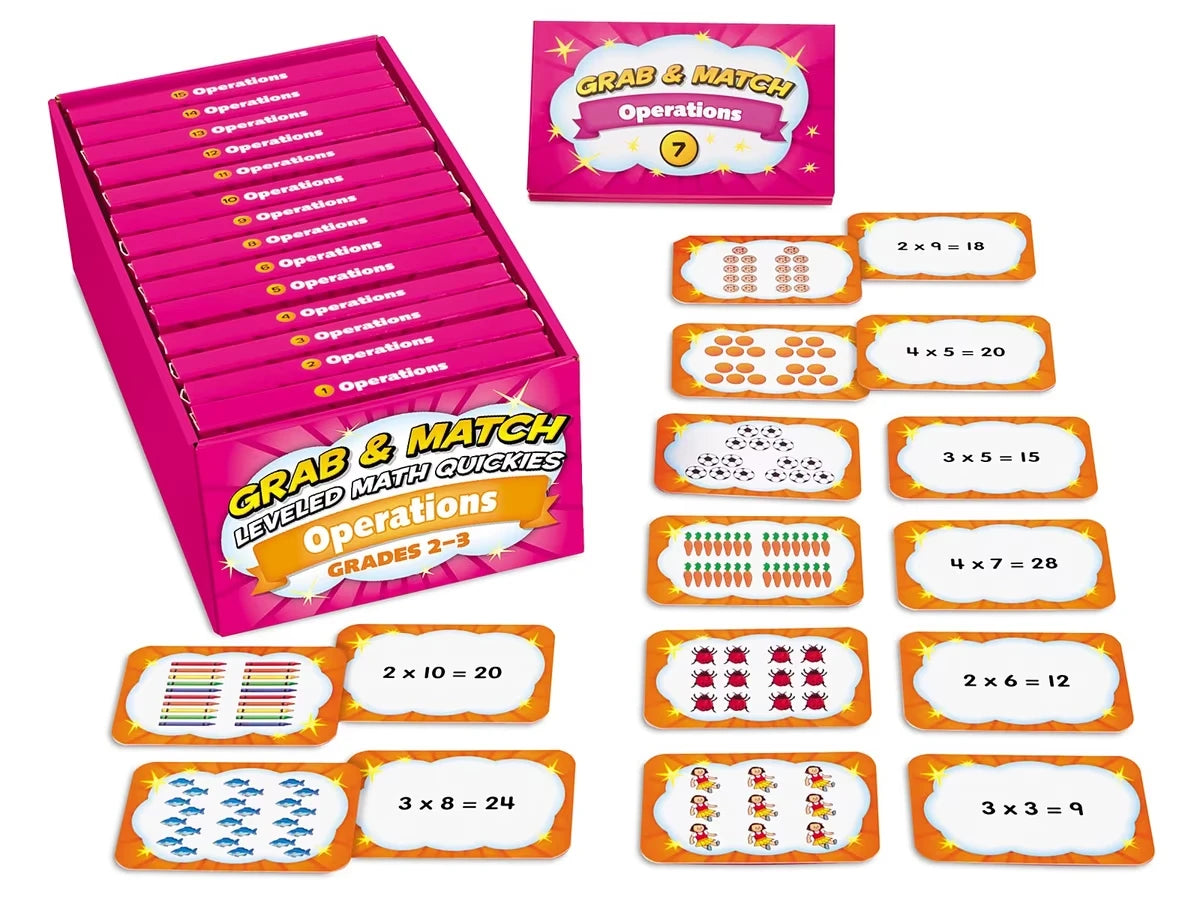 Grab & Match Leveled Operations Quickies - Gr. 2-3 - US 9283