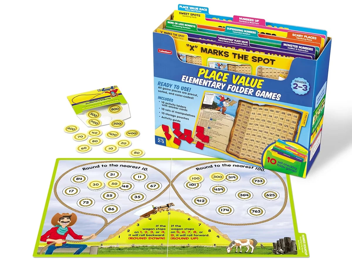 Place Value Folder Game Library - Gr. 2-3 - US 2430