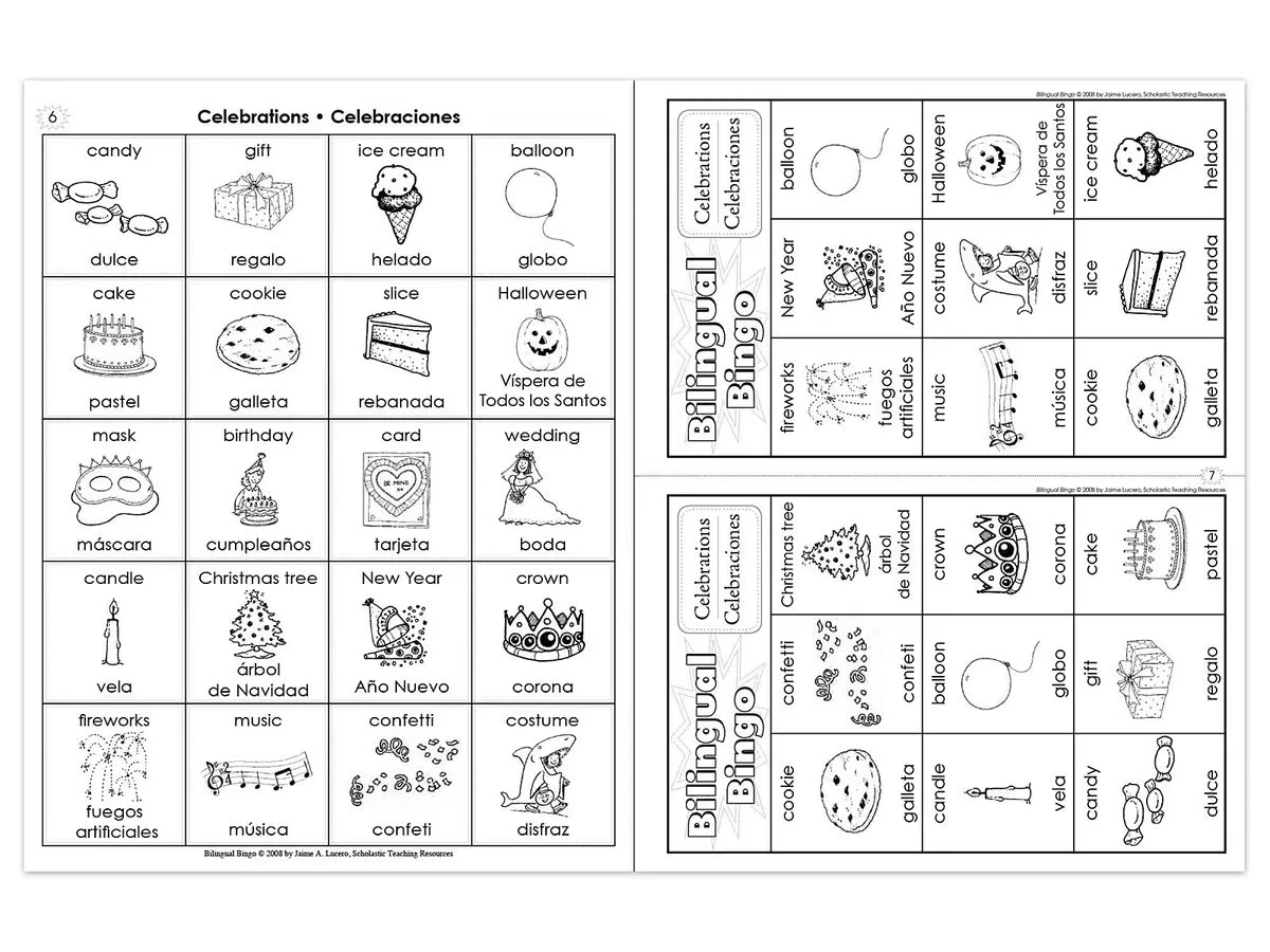 Bilingual Bingo Workbook - US 7261
