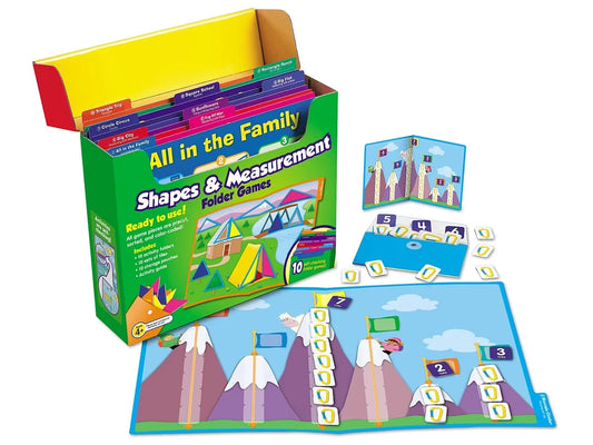 Shapes & Measurement Folder Game Library - Pre K-K - US 2757