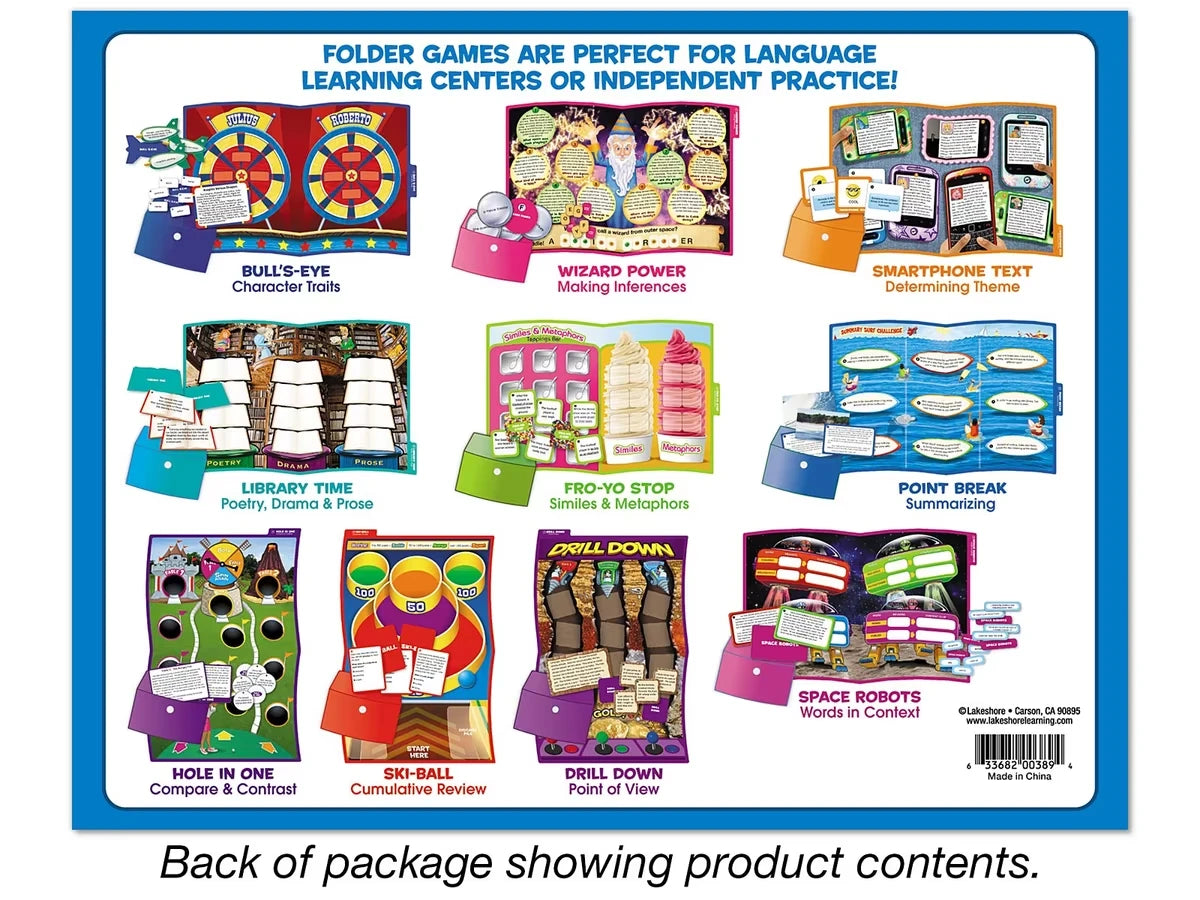 Reading Literature Folder Game Library - Gr. 4-5 - US 2515