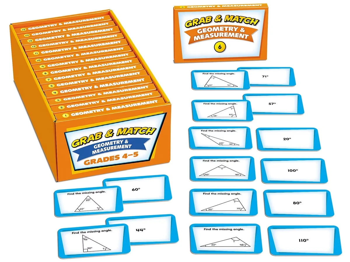 Grab & Match Leveled Geometry & Measurement Quickies - Gr. 4-5 - US 6299