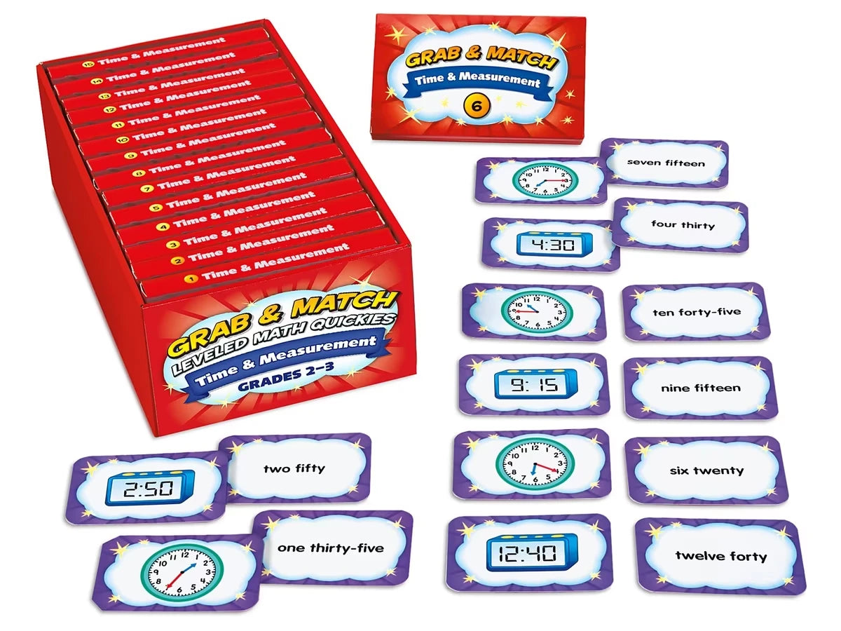Grab & Match Leveled Time & Measurement Quickies - Gr. 2-3 - US 5700
