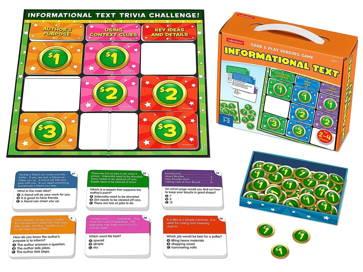 Informational Text Grab & Play Game - Gr. 1-2 - US 9748
