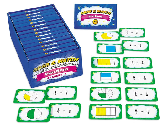 Grab & Match Leveled Fractions Quickies - Gr. 2-3 - US 2564