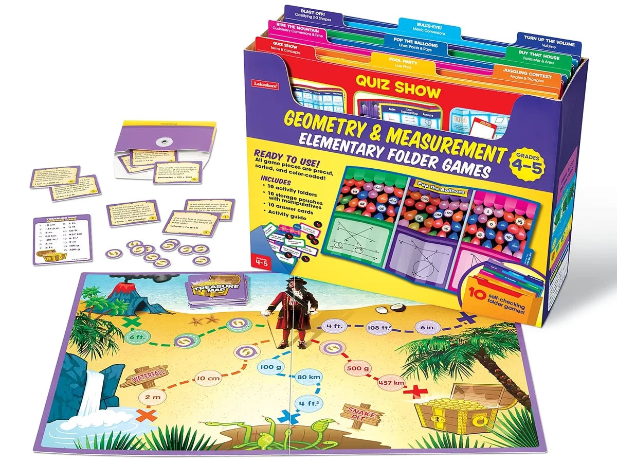 Geometry & Measurement Folder Game Library - Gr. 4-5 - US 4105