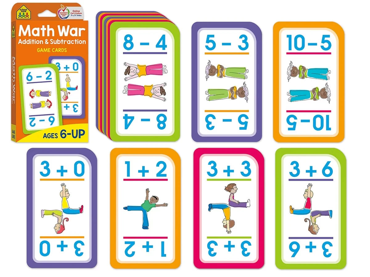Math War: Addition & Subtraction Game Cards - US 5828