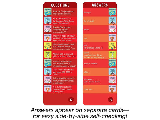 Brain Quest Challenge Cards - Gr. 6 - US 2639