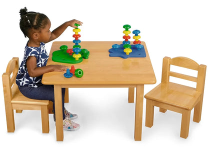 Toddler Hardwood Table & Chairs Set - US 6867