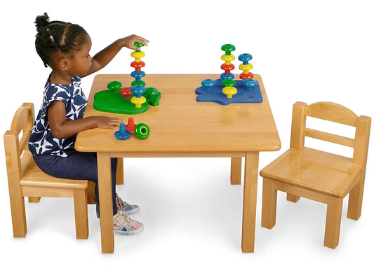 Toddler Hardwood Table & Chairs Set - US 6867